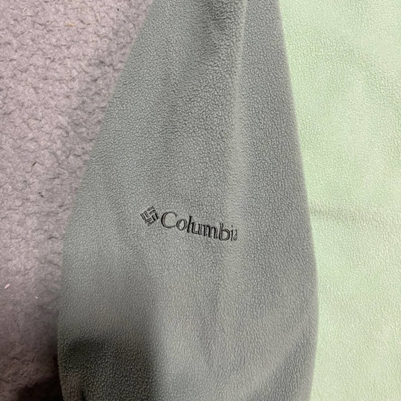 Columbia Sweater Womens Medium 1/4 Zip Pullover Lightweight Fleece Hiking Green - Picture 9 of 9